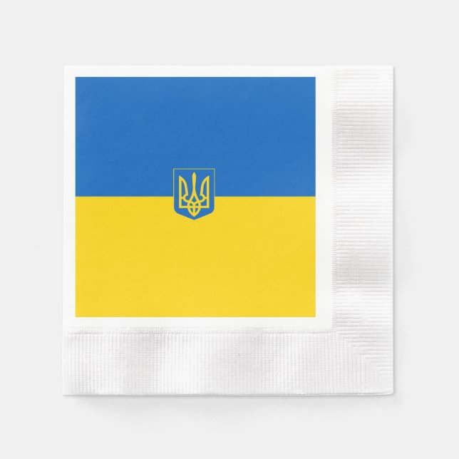 Guardanapo De Papel Bandeira-casaco de armas da Ucrânia (Frente)