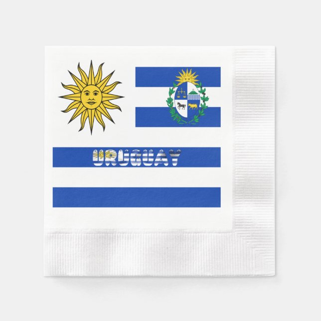Guardanapo De Papel Bandeira-casaco de armas do Uruguai (Frente)