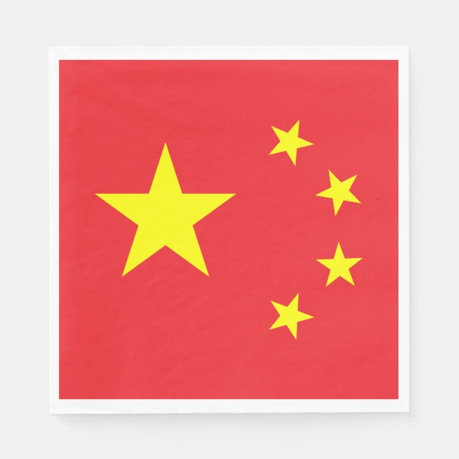 Guardanapo De Papel Bandeira Chinesa (Frente)