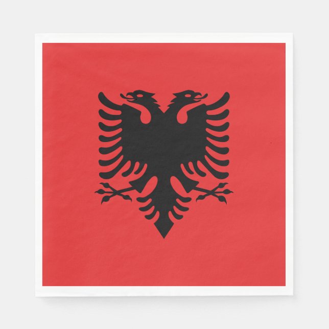 Guardanapo De Papel Bandeira da Albânia (Frente)