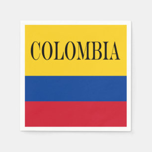 Guardanapo De Papel Bandeira da bandera De Colômbia de Colômbia