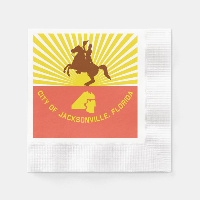 Guardanapo De Papel Bandeira da cidade de Jacksonville (Frente)