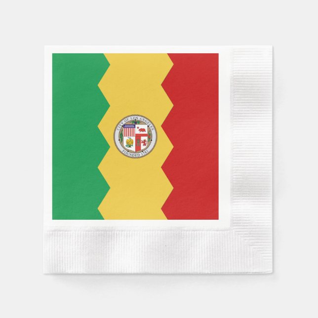 Guardanapo De Papel Bandeira da cidade de Los Angeles (Frente)