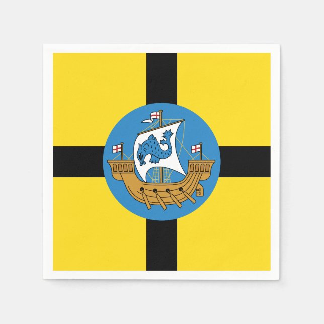 Guardanapo De Papel Bandeira da cidade de Wellington, Nova Zelândia (Frente)