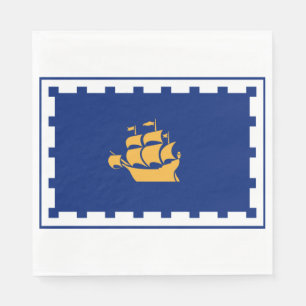 Guardanapo De Papel Bandeira da Cidade do Quebec (Québec, Canadá)