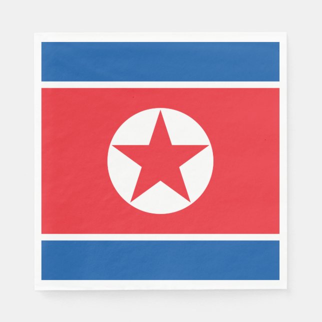 Guardanapo De Papel Bandeira da Coreia do Norte (Frente)