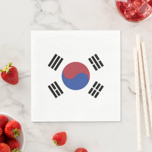 Guardanapo De Papel Bandeira da Coreia do Sul
