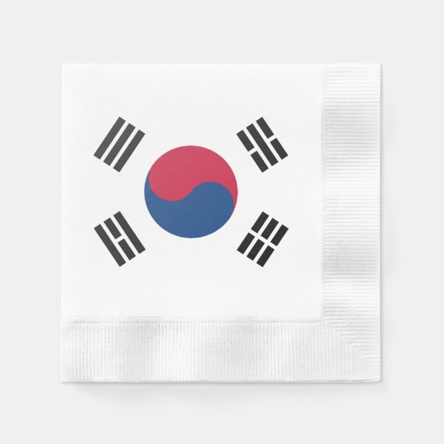 Guardanapo De Papel Bandeira da Coreia do Sul (Frente)