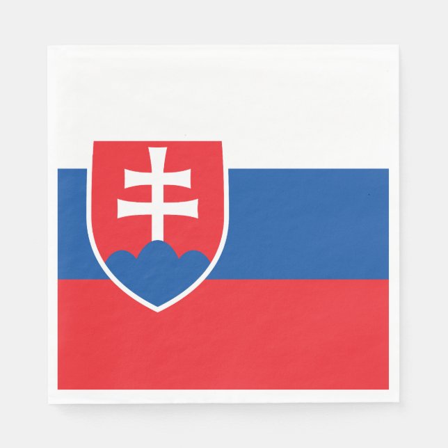 Guardanapo De Papel Bandeira da Eslováquia (Frente)