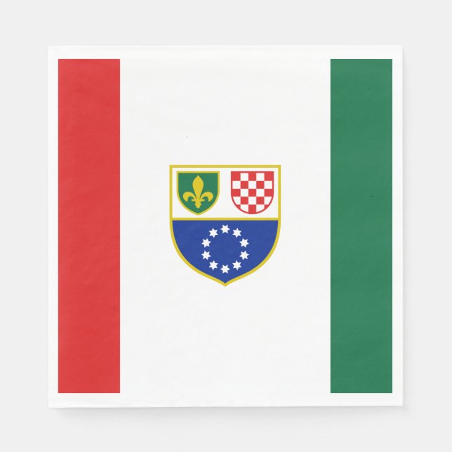 Guardanapo De Papel Bandeira da Federação da Bósnia e Herzegovina (Frente)