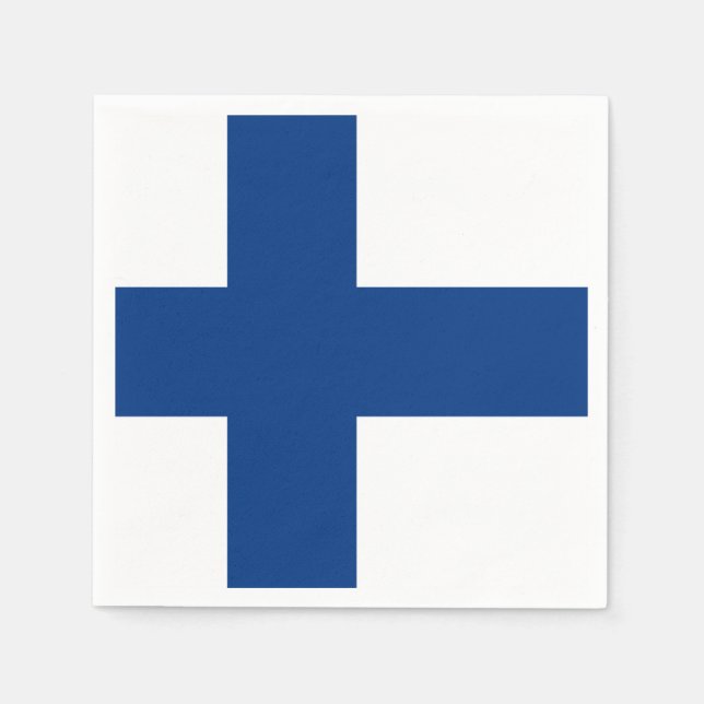 Guardanapo De Papel Bandeira da Finlândia (Frente)