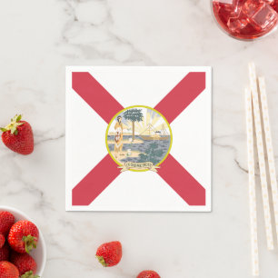 Guardanapo De Papel Bandeira da Flórida: O Estado do Sol dos Floridian