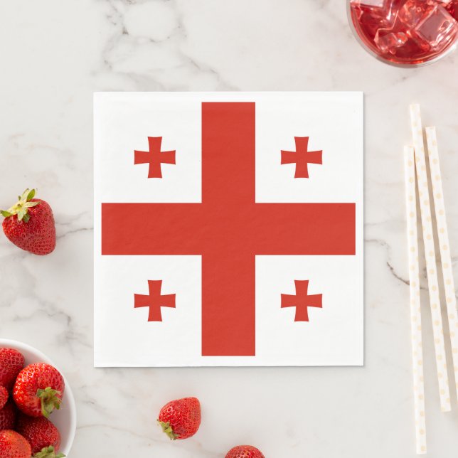 Guardanapo De Papel Bandeira da Geórgia (Insitu)
