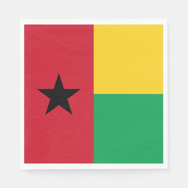 Guardanapo De Papel Bandeira da Guiné-Bissau (Frente)