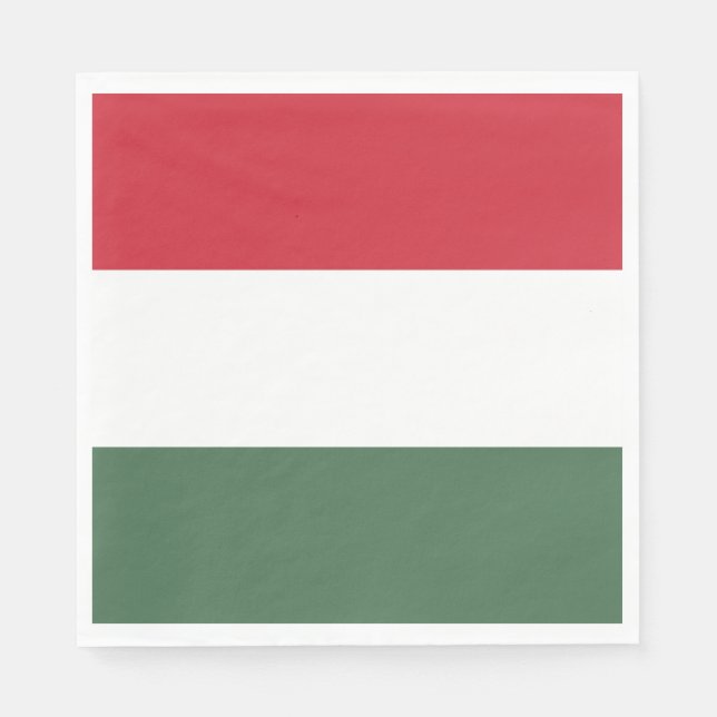 Guardanapo De Papel Bandeira da Hungria (Frente)