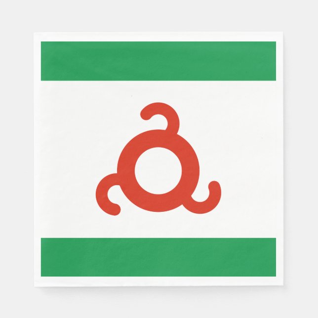 Guardanapo De Papel Bandeira da Ingushetia (Frente)