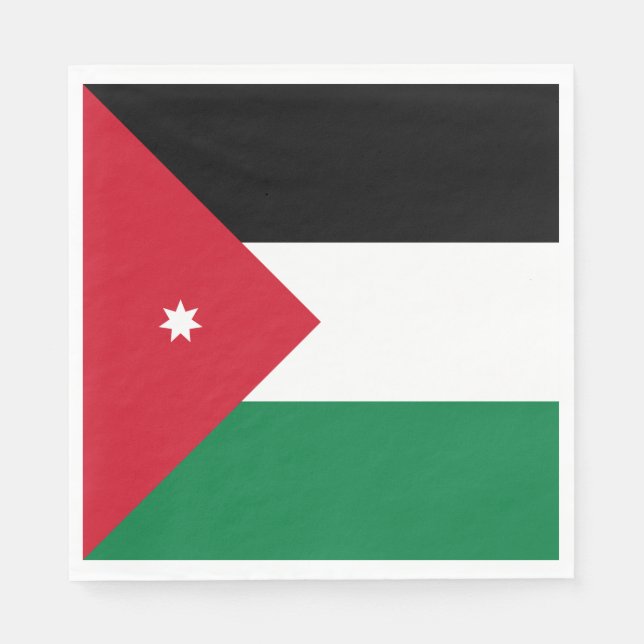 Guardanapo De Papel Bandeira da Jordânia (Frente)