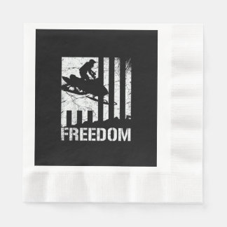 Guardanapo De Papel Bandeira da Liberdade de Moto de Neve Motociclismo