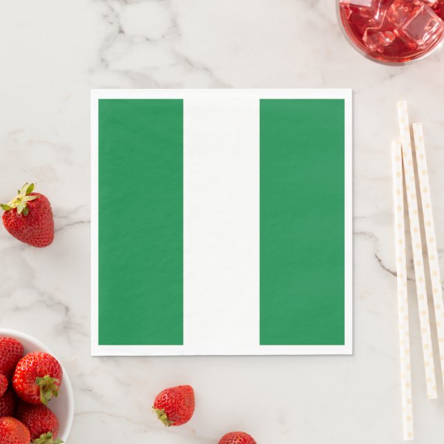 Guardanapo De Papel Bandeira da Nigéria (Insitu)