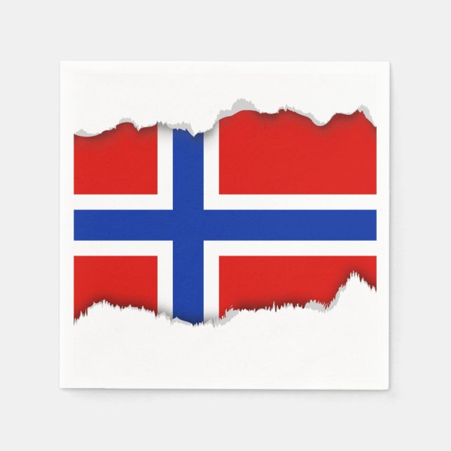 Guardanapo De Papel Bandeira da Noruega (Frente)