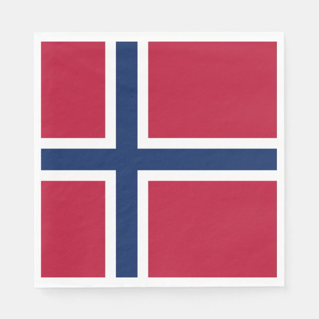 Guardanapo De Papel Bandeira da Noruega (Frente)