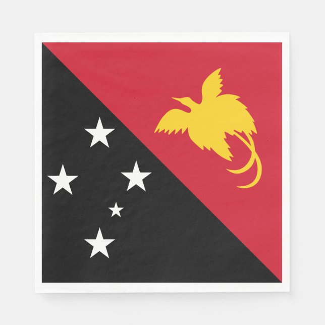 Guardanapo De Papel Bandeira da Papua-Nova Guiné (Frente)