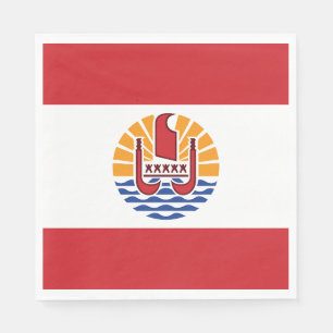 Guardanapo De Papel Bandeira da Polinésia Francesa