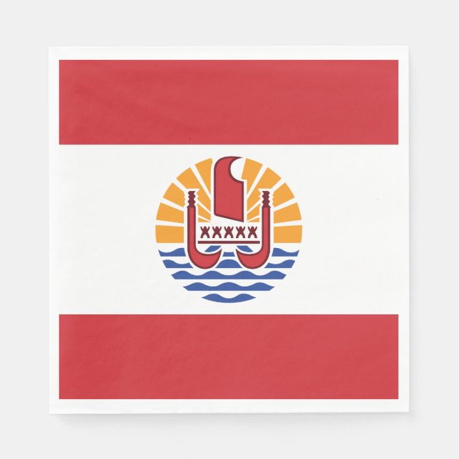 Guardanapo De Papel Bandeira da Polinésia Francesa (Frente)