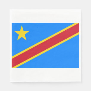 Guardanapo De Papel Bandeira da RDC (República Democrática do Congo)