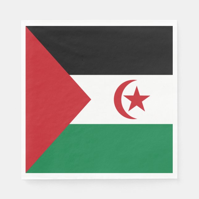 Guardanapo De Papel Bandeira da República Árabe Saaraui Democrática (Frente)