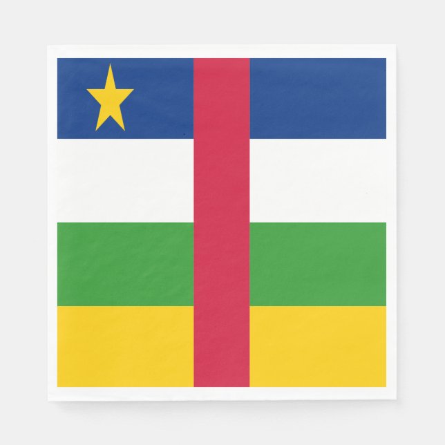 Guardanapo De Papel Bandeira da República Centro-Africana (Frente)
