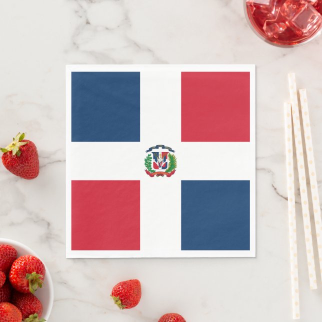 Guardanapo De Papel Bandeira da República Dominicana (Insitu)