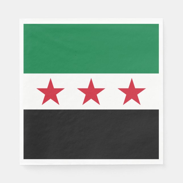 Guardanapo De Papel Bandeira da Síria (Frente)