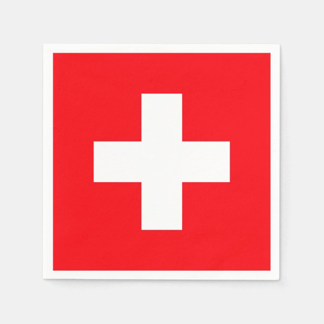 Guardanapo De Papel Bandeira da Suiça (Frente)