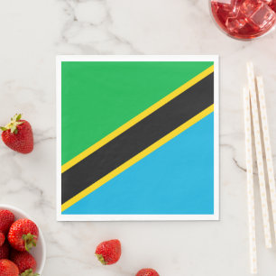 Guardanapo De Papel Bandeira da Tanzânia
