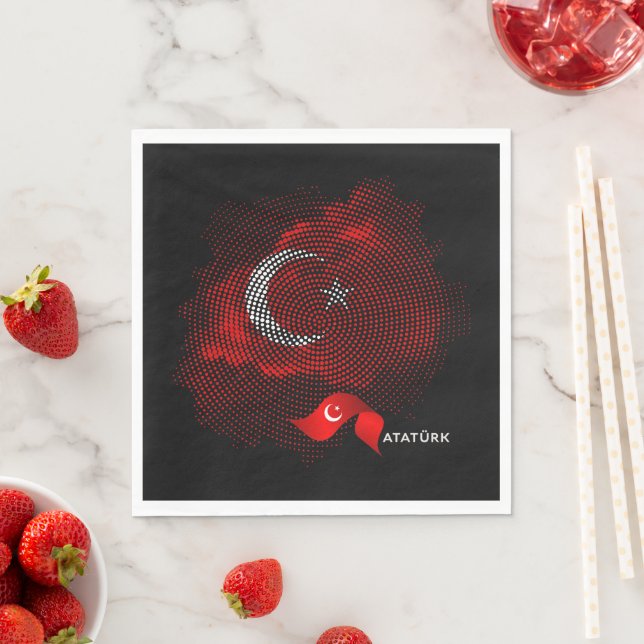 Guardanapo De Papel Bandeira da Turquia (Insitu)