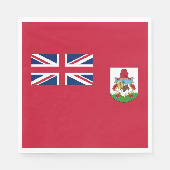 Guardanapo De Papel Bandeira das Bermudas Patriótica (Frente)