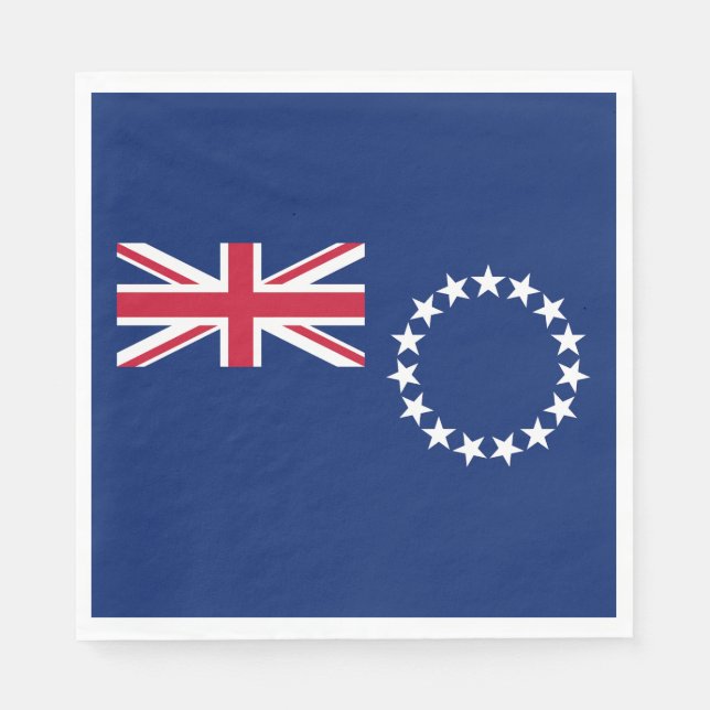 Guardanapo De Papel Bandeira das Ilhas Cook (Frente)