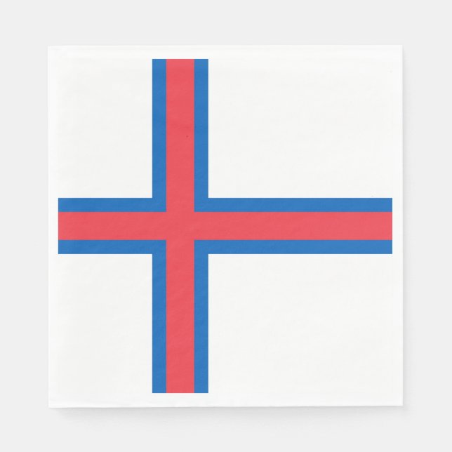 Guardanapo De Papel Bandeira das Ilhas Faroé (Frente)