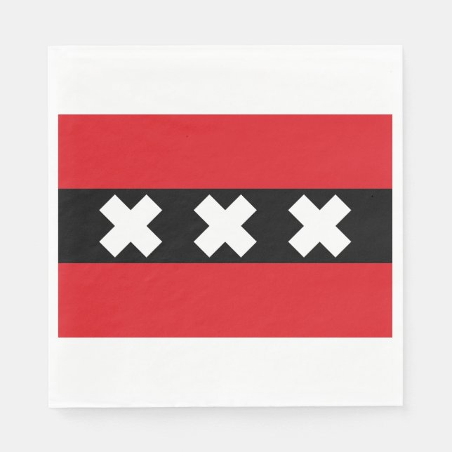 Guardanapo De Papel Bandeira de Amsterdã (Frente)