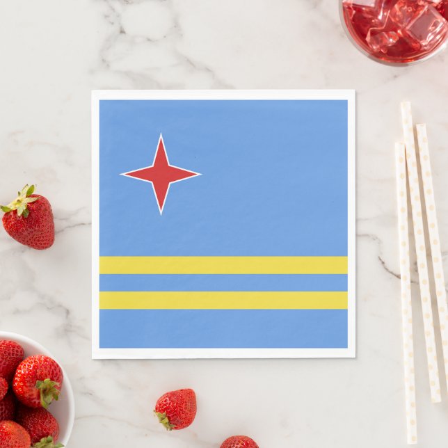 Guardanapo De Papel Bandeira de Aruba (Insitu)