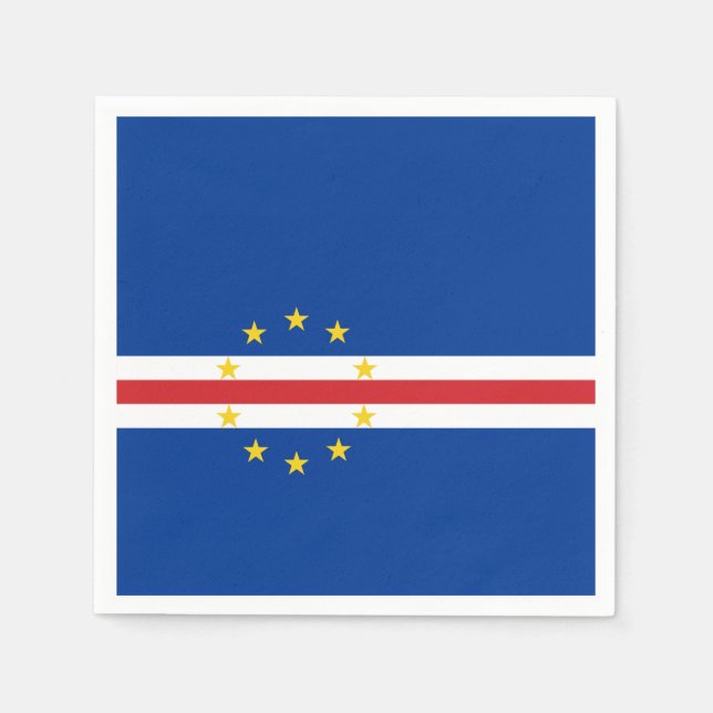 Guardanapo De Papel Bandeira de Cabo Verde (Cabo Verde) (Frente)