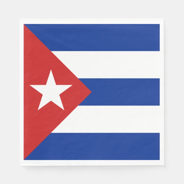 Guardanapo De Papel Bandeira de Cuba (Frente)