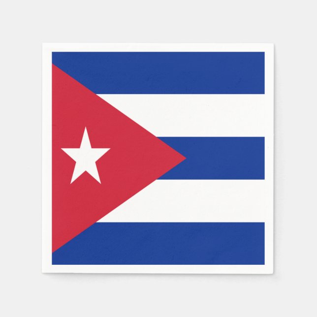 Guardanapo De Papel Bandeira de Cuba (Frente)