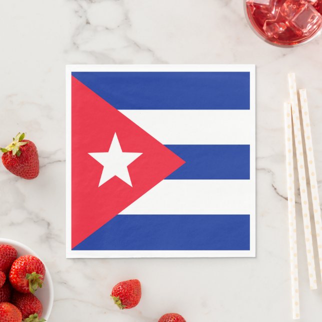 Guardanapo De Papel Bandeira de Cuba (Insitu)