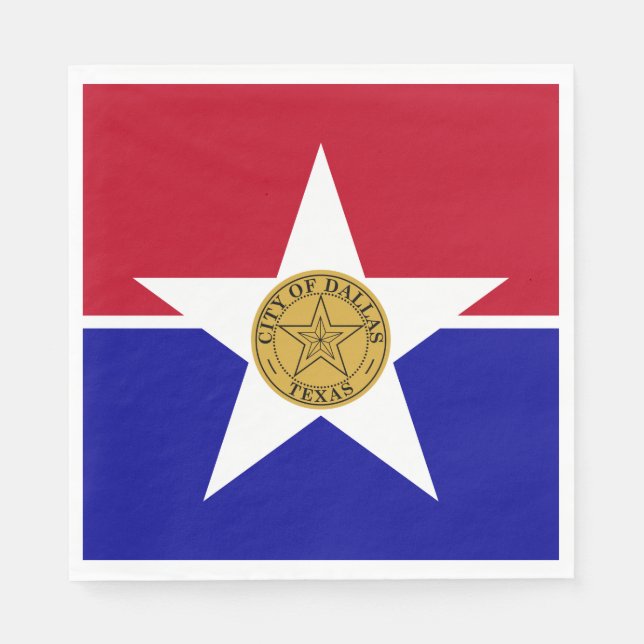 Guardanapo De Papel Bandeira de Dallas (Texas) (Frente)
