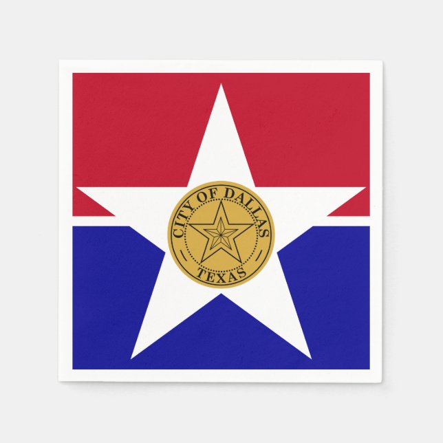 Guardanapo De Papel Bandeira de Dallas, Texas Napkins (Frente)
