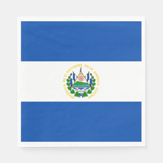 Guardanapo De Papel Bandeira de El Salvador (Frente)