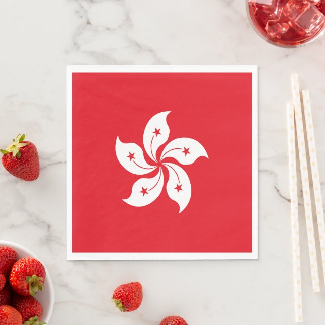 Guardanapo De Papel Bandeira de Hong Kong (Insitu)