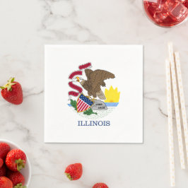 Guardanapo De Papel Bandeira de Illinoisan, Bandeira de Illinois